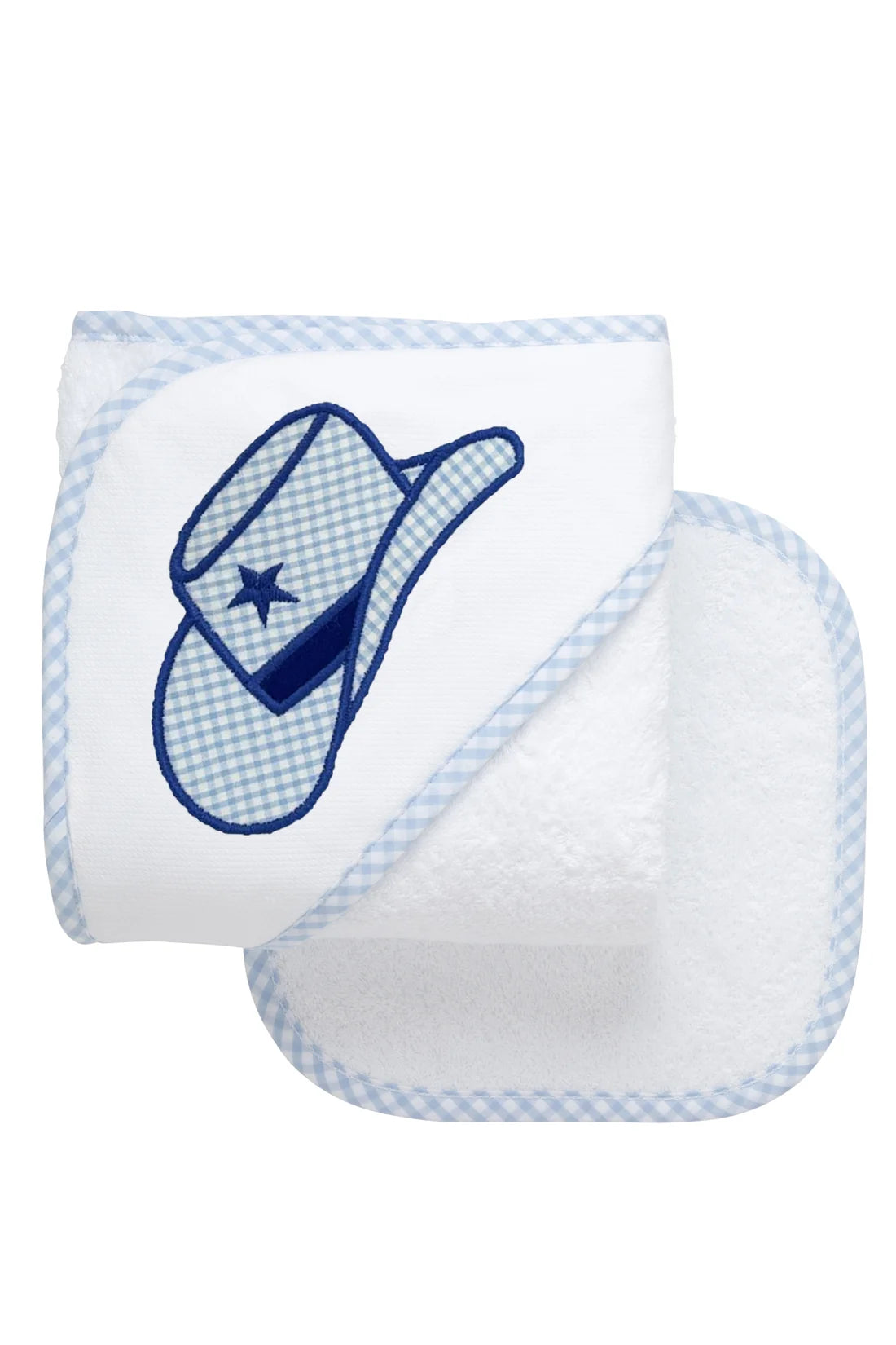 3 Marthas Cowboy Hat Hooded Towel/Washcloth Set