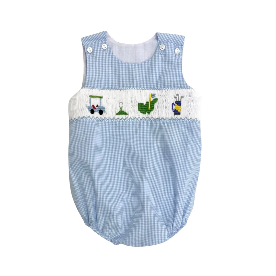 Lulu Bebe Golf smocked bubble