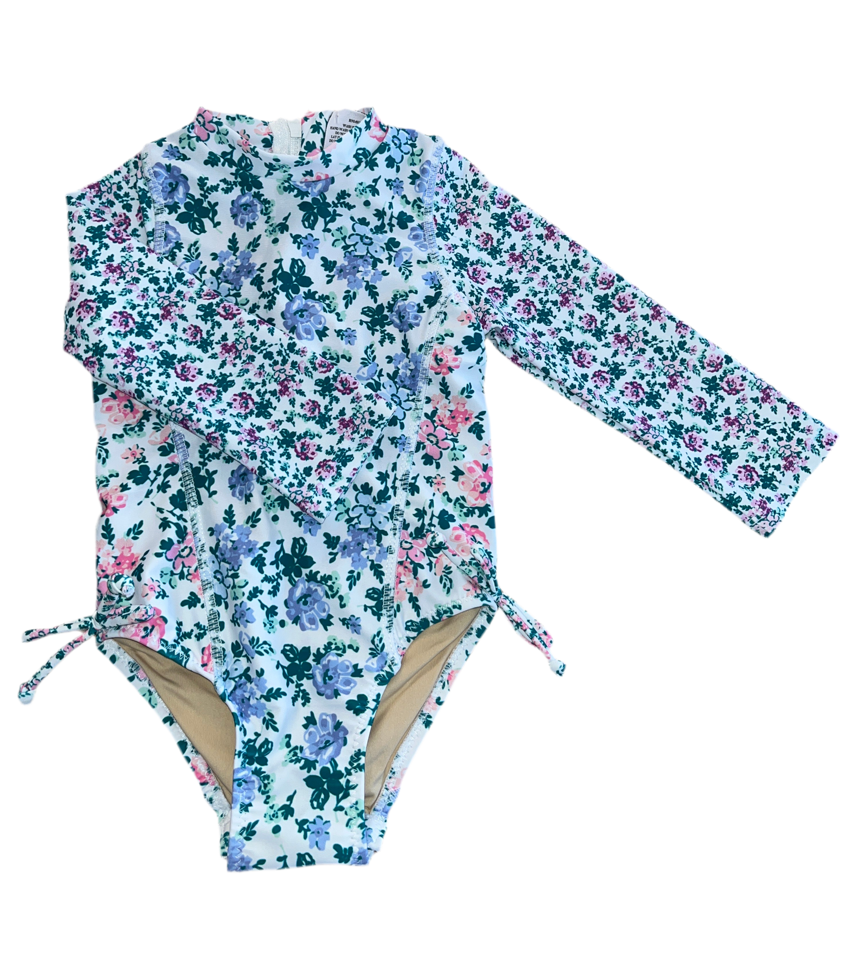 Shade critters floral long sleeve one piece swimsuit
