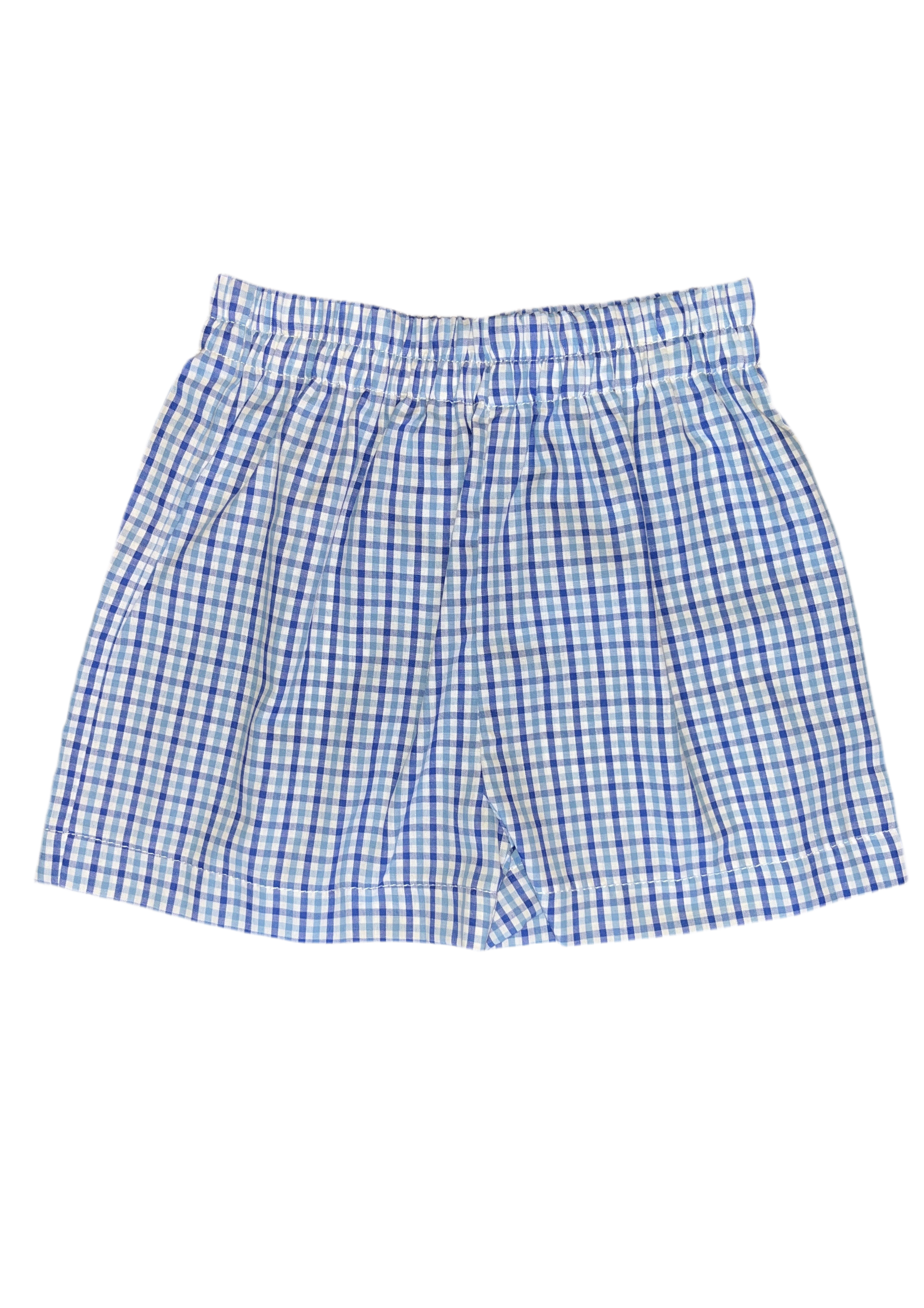 Funtasia too Boys Pull on Shorts - Blue/Light Blue Gingham