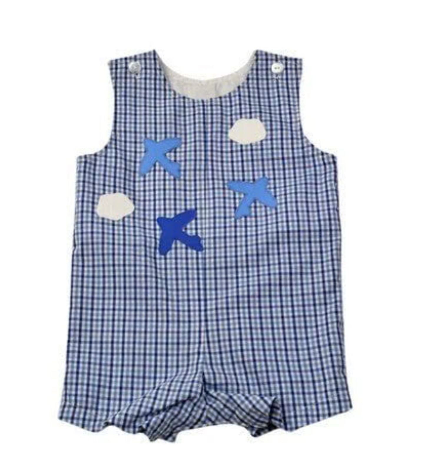 Airplane Seersucker Shortall