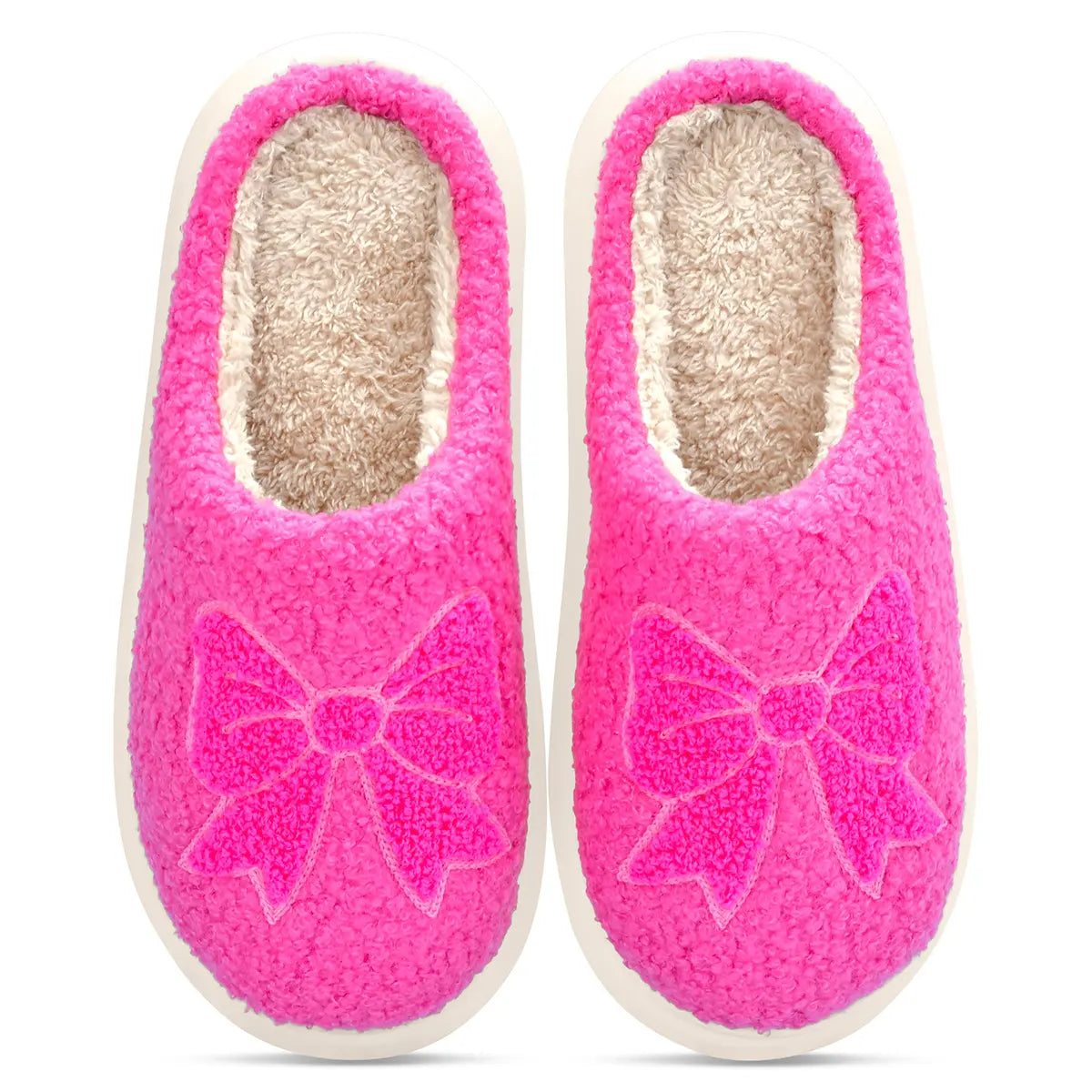 Cozy Bows Slippers- Pink