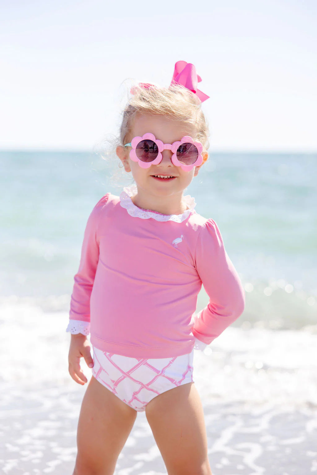 Winnies Wave Spotter Swim Shirt - Hampton Hot Pink