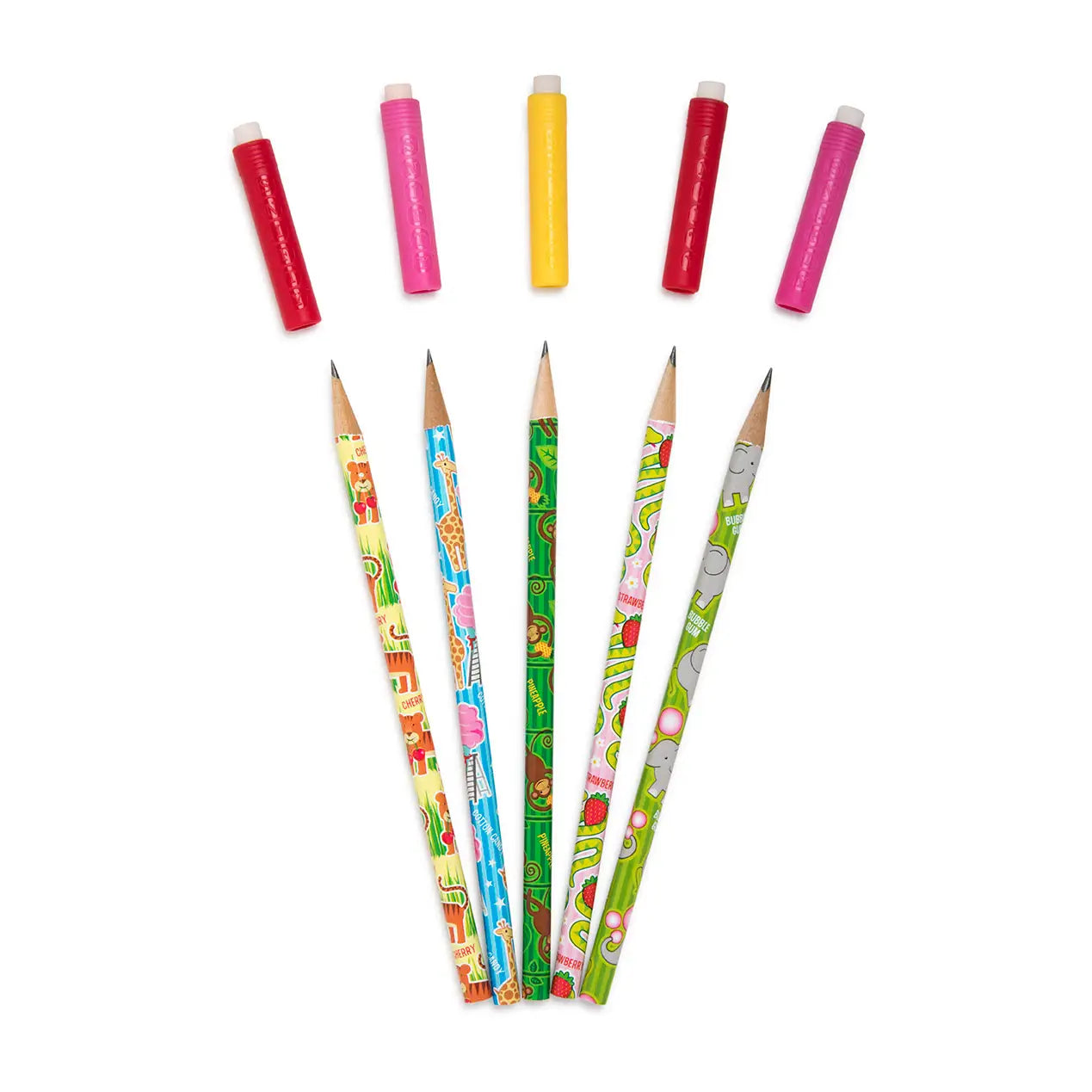 Animal Party Scented Pencils & Toppers 5 Pack