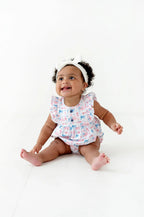 Betsy Romper- Patriotic Flags