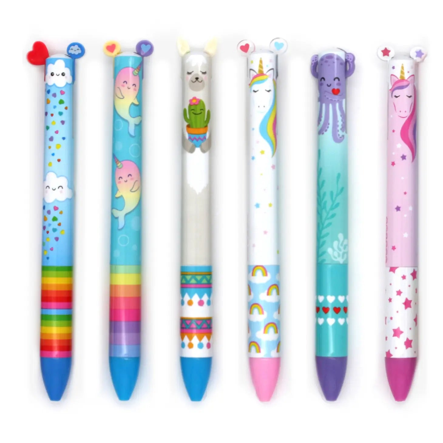 Twice as Nice Rainbow 2 Color Click Pen