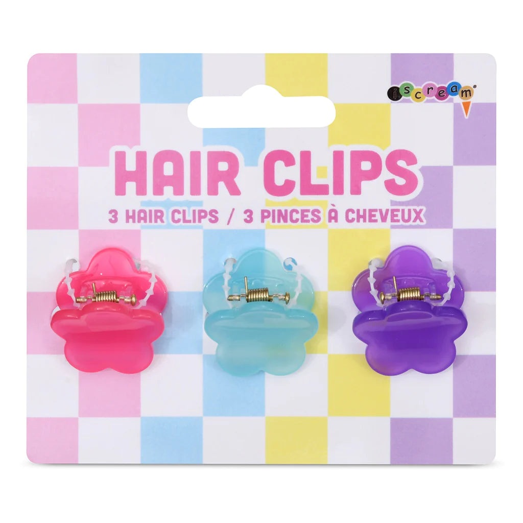 Flower Hair Clip Trio