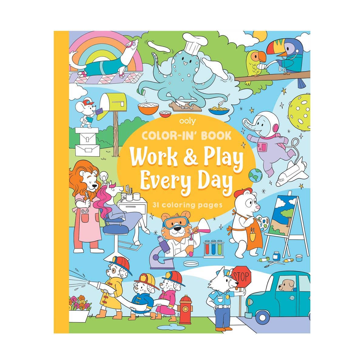 Ooly Color-In' Book: Work & Play Every Day