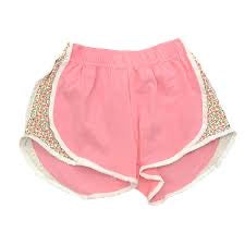 Pink Floral Side Shorts