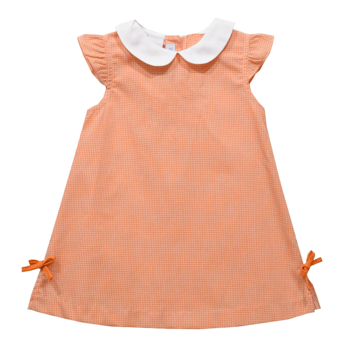 Orange Gingham A Line Dress