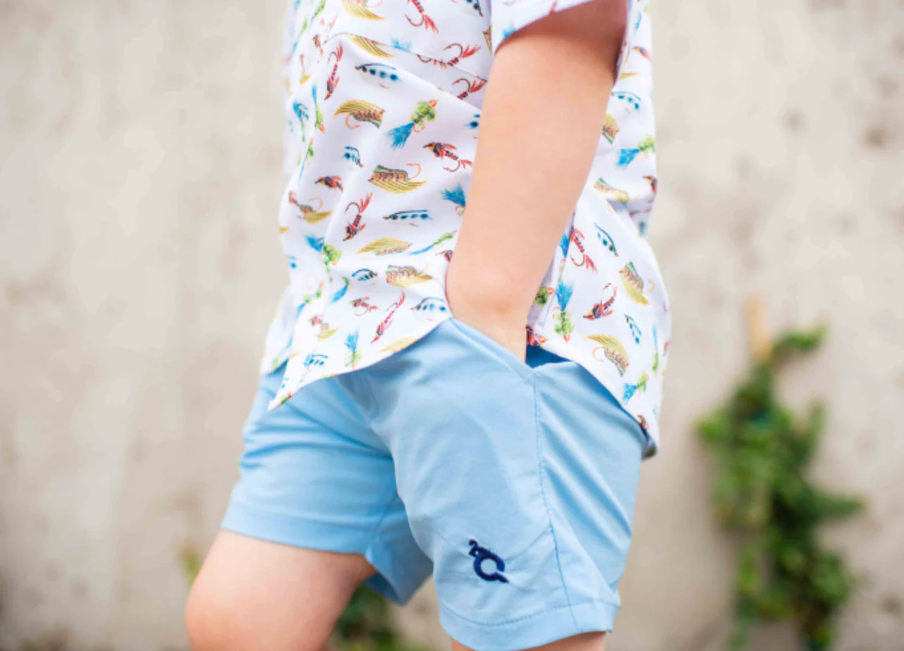 Blue Quail Shorts - Light Blue