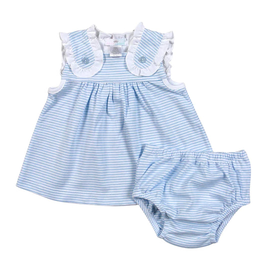 Baby Loren Strips Ruffle Dress