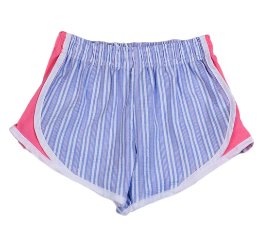 Funtasia Too Shorts Blue/Pink Stripe Shorts with Pink Side