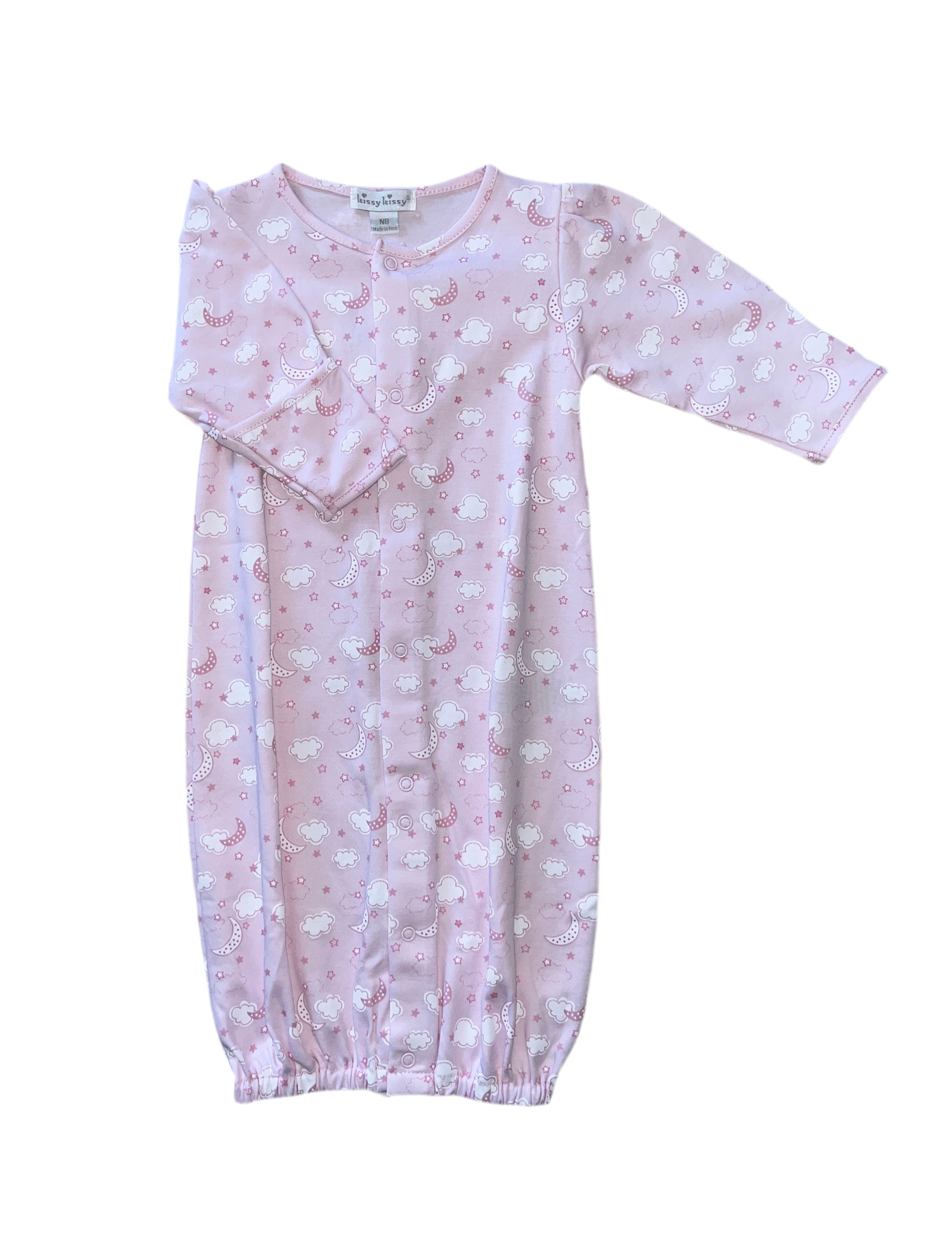 Kissy Kissy Night Clouds Pink Button Gown