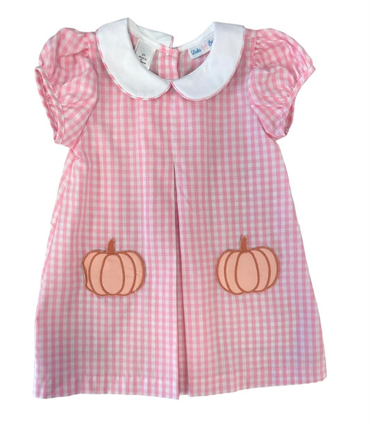 Lulu Bebe Pumpkin Embroidered Dress