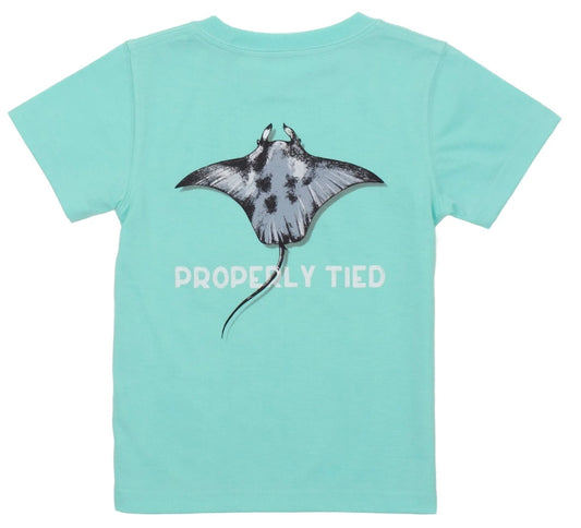 Properly Tied Tee- Manta Ray/Seafoam