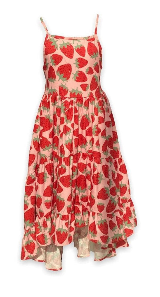 Lola & The Boys Strawberry High-Low Dress