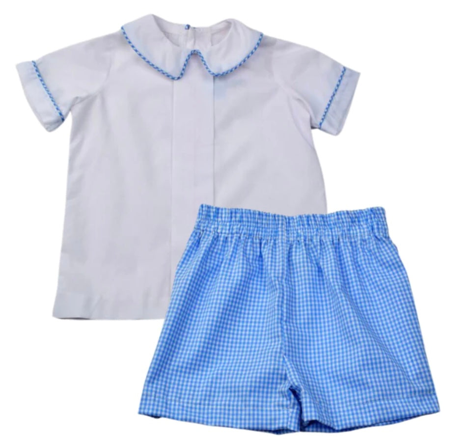 Funtasia Too Blue Check Pleat Set