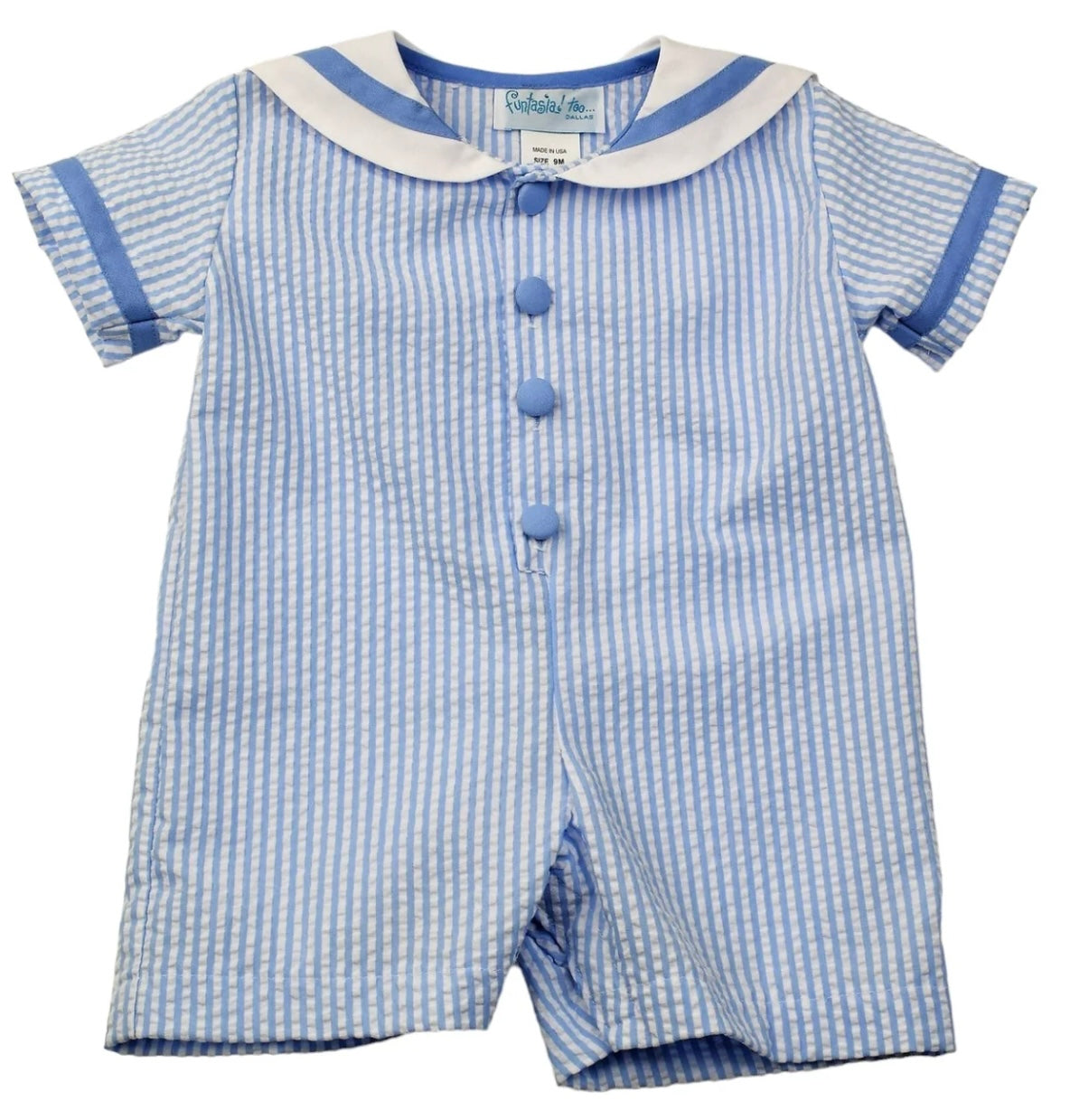 Funtasia Too Blue Stripe Sailor Shortall