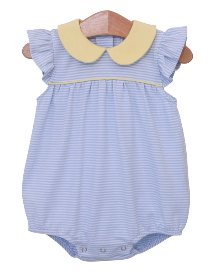 Genevieve Blue Stripe/Yellow Bubble