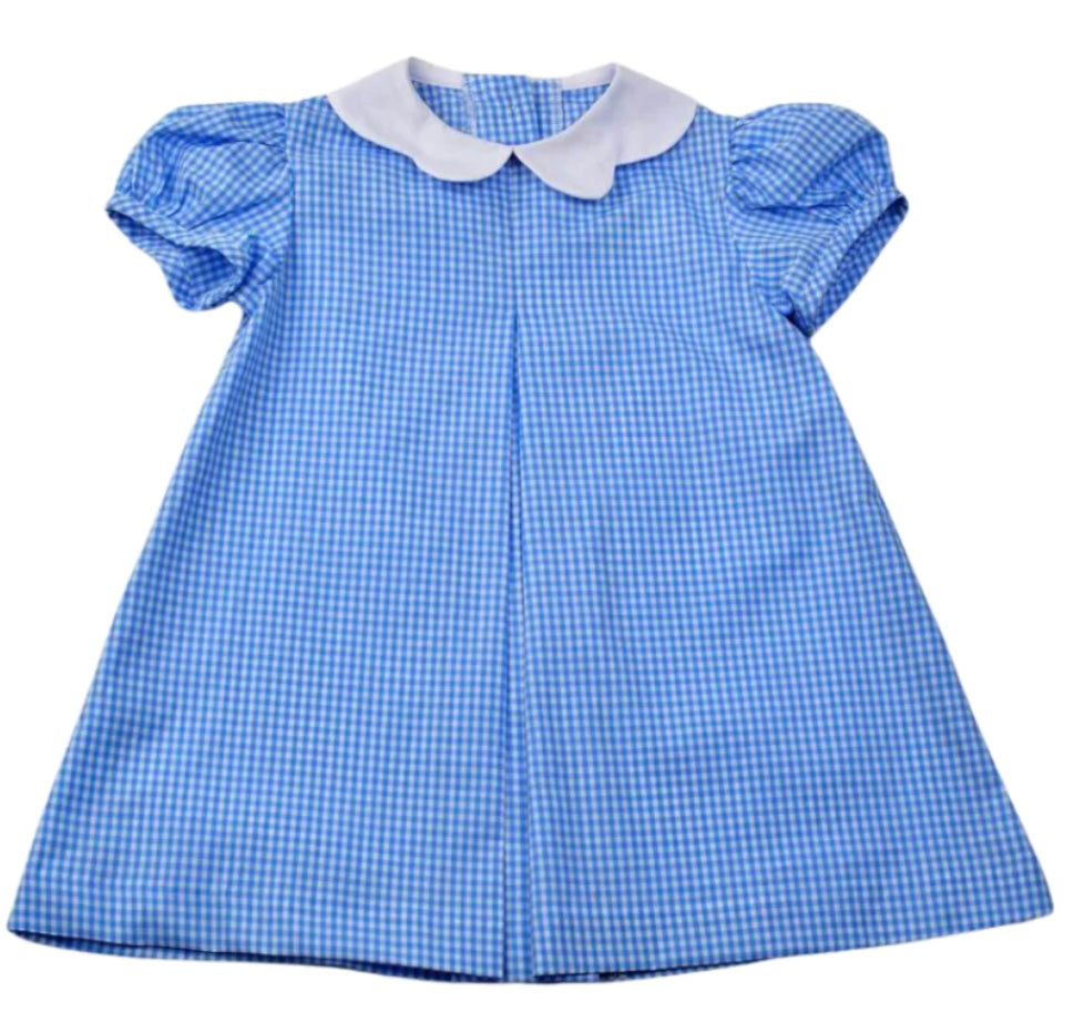 Funtasia Too Blue Check Pleated Dress