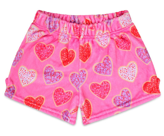 Heart Cookies Plush Shorts