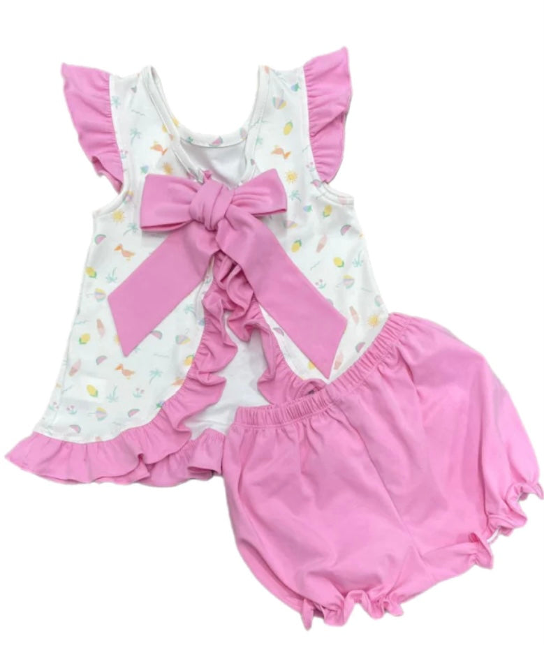 James & Lottie Mae Knit Bloomer Set - Beach Vibes