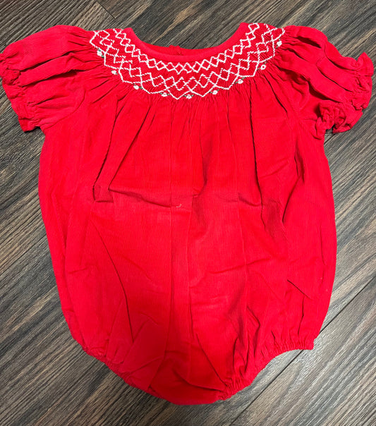 Charming Little One Fancy Red Zoe Dress/Bubble