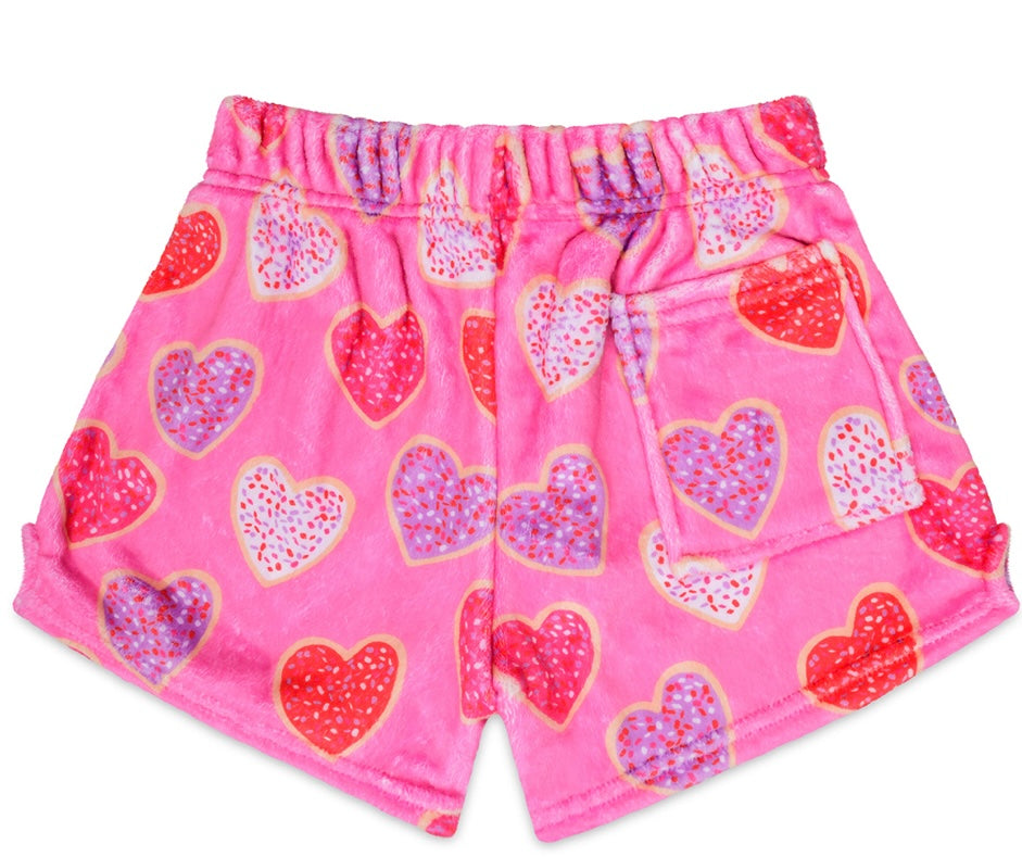 Heart Cookies Plush Shorts