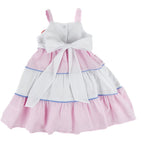 Pink & White Tiered Dress