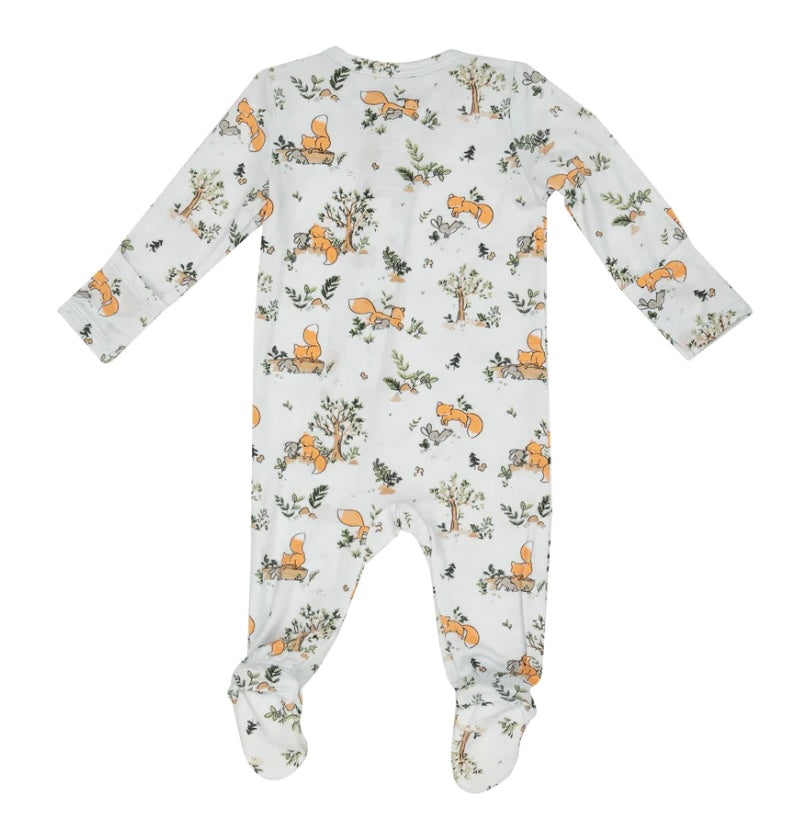 Angel Dear 2 Way Zipper Footie- Baby Fox