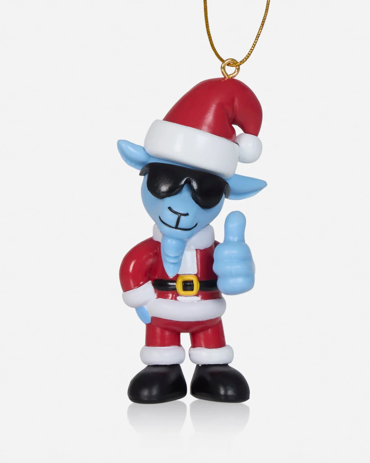Goat USA Christmas Ornament-Santa Thumbs Up