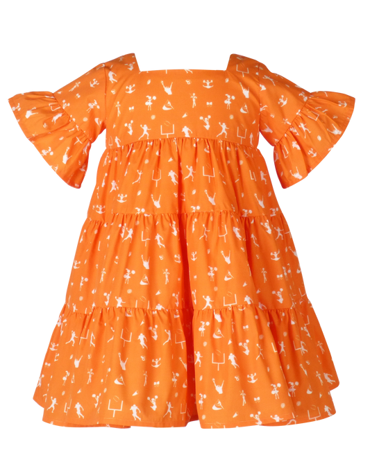 Game Day Tier Dress Orange