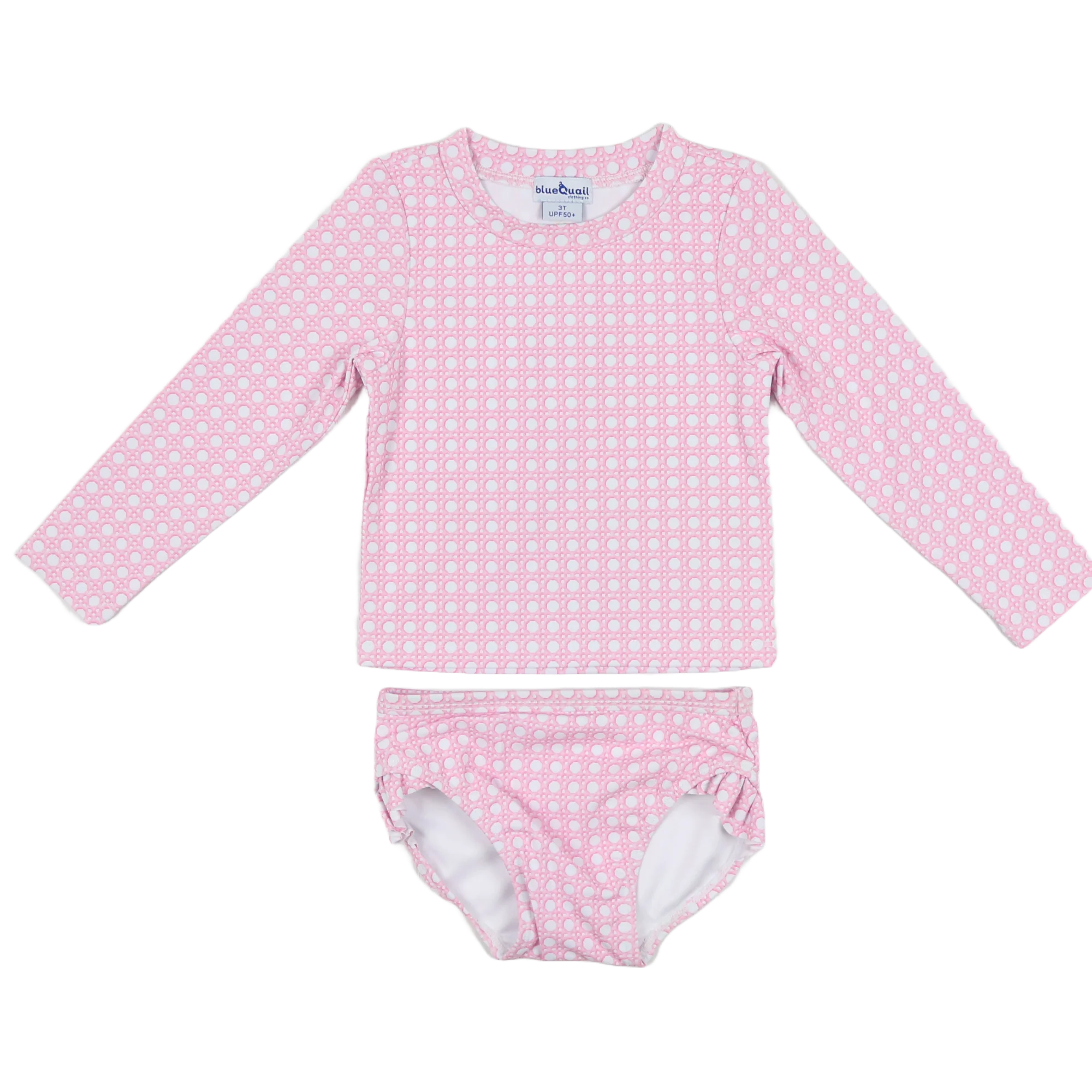 Blue Quail Pink Cane Lattice Swimsuit