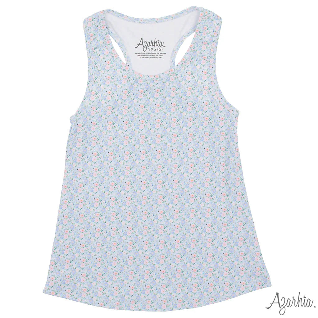 Azarhia Grand Blue Flowers Printed Tank