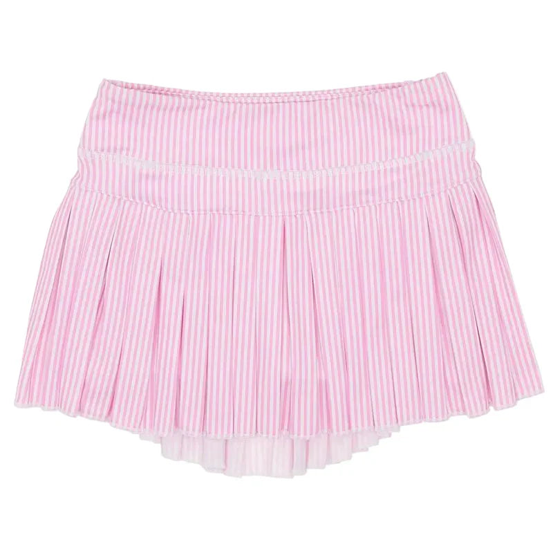 Azarhia Pink Striped Pleat Skort