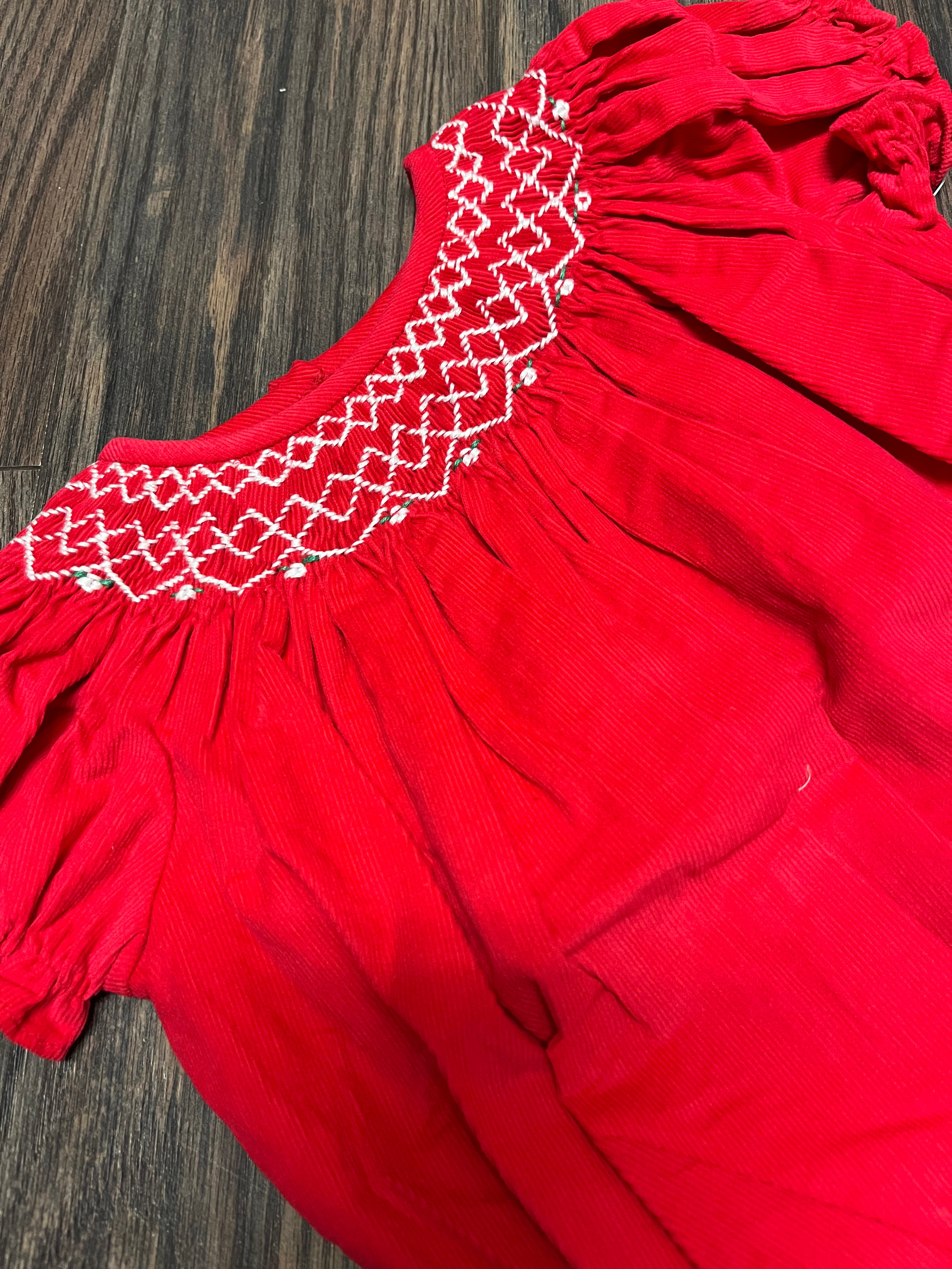 Charming Little One Fancy Red Zoe Dress/Bubble