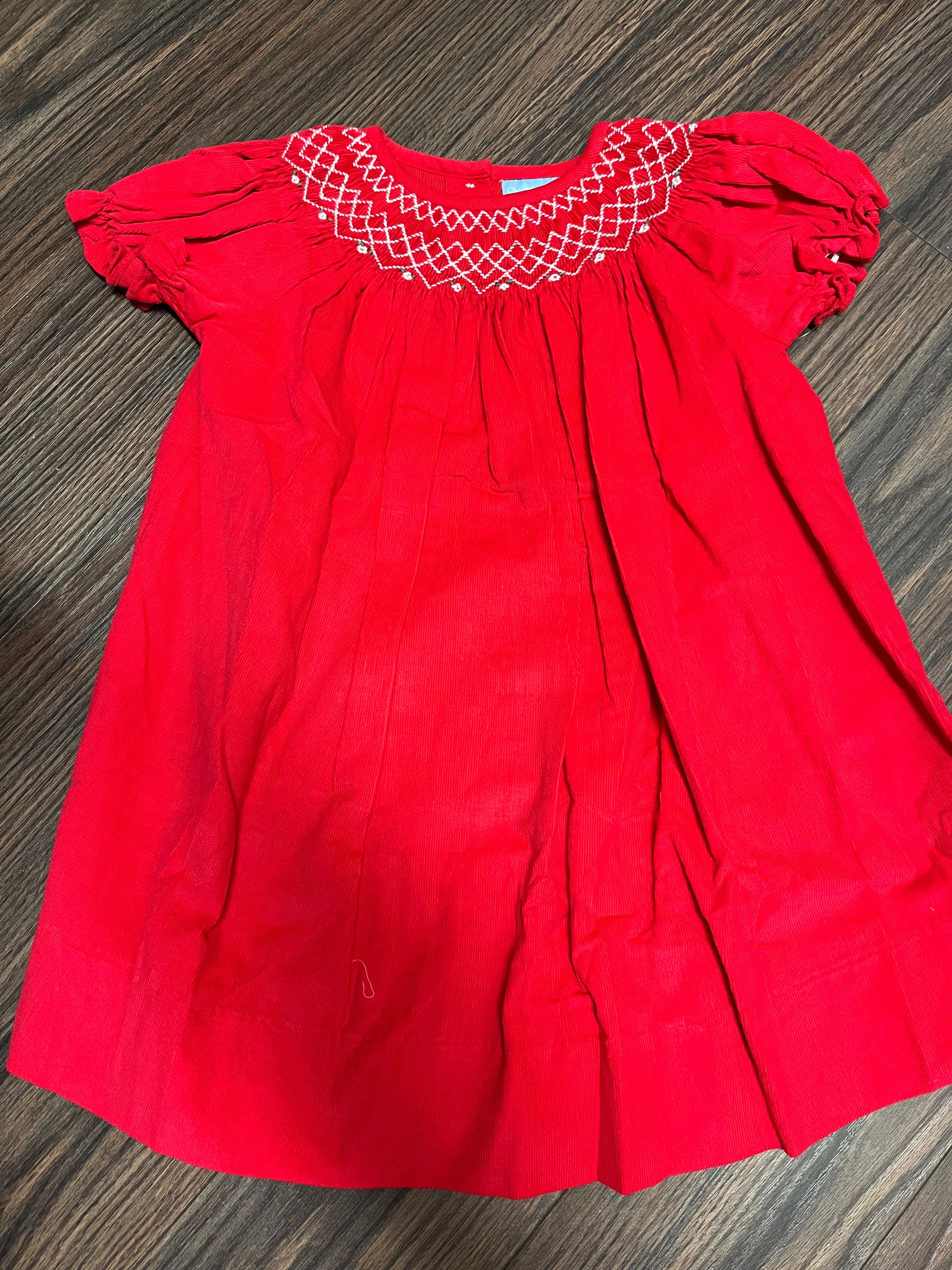 Charming Little One Fancy Red Zoe Dress/Bubble