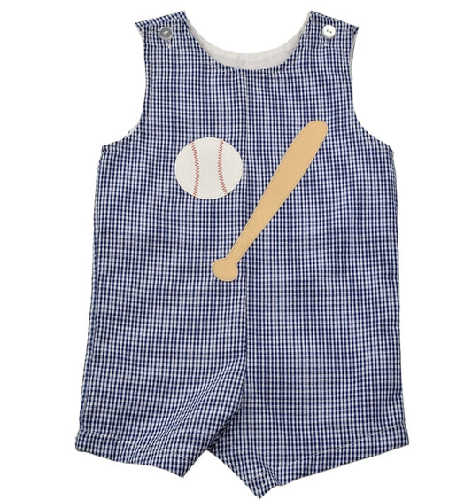 Funtasia Too Baseball Seersucker Shortall