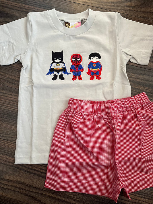 Super Heroes Boy Short Set