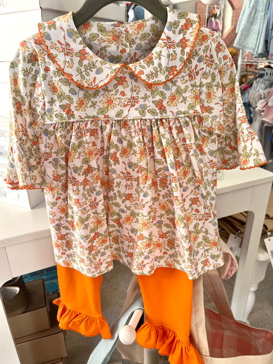 Delaney Floral Orange Pant Set