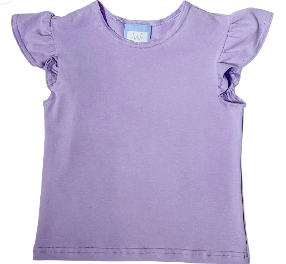 Color Works Angel Sleeve Tee - Lavender