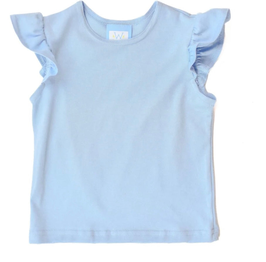 Color Works Angel Sleeve Tee - Blue