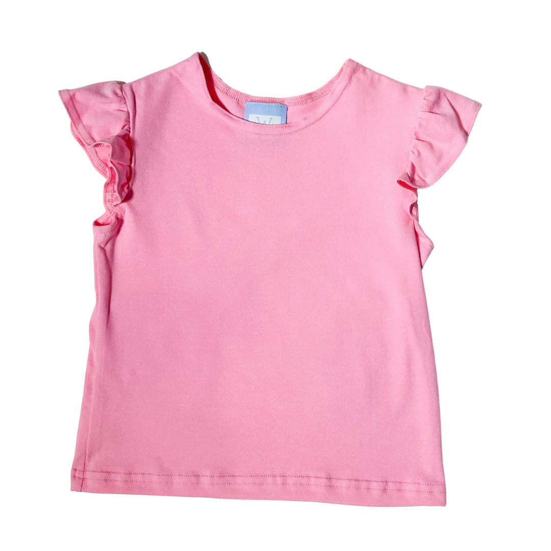 Color Works Angel Sleeve Tee - Pink