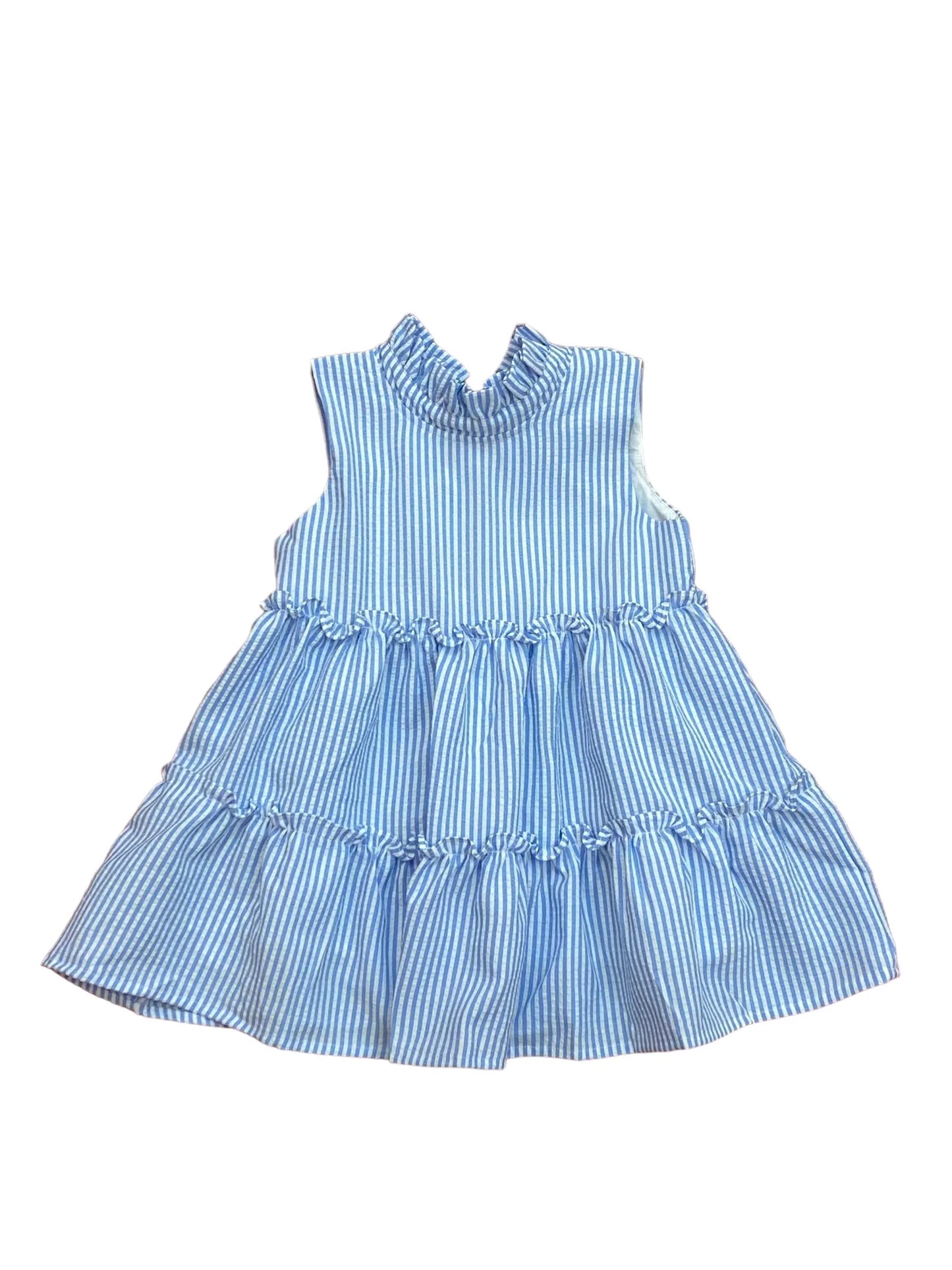 LuLuBebe Natty Blue Sleeveless Tier Dress