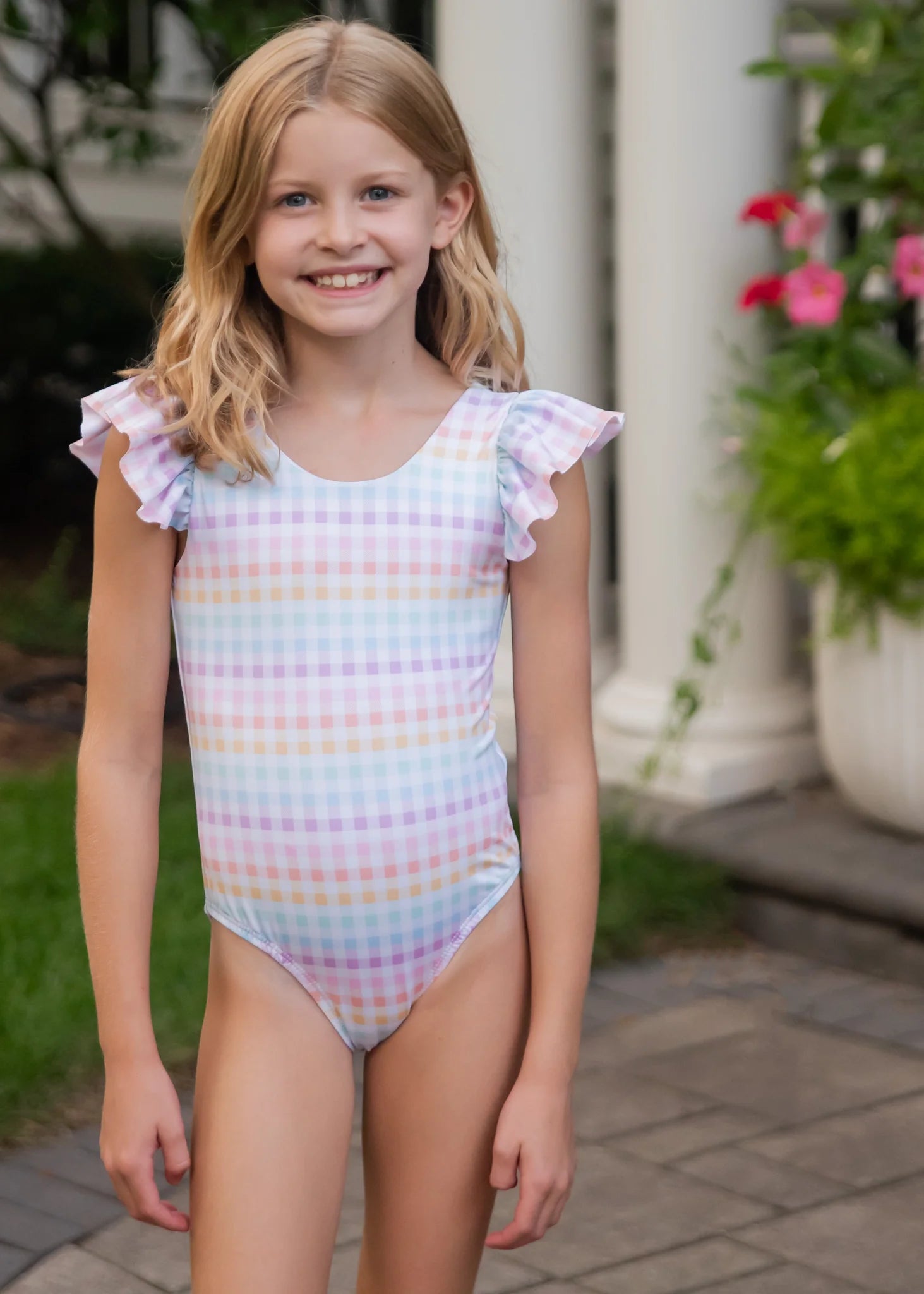 James & Lottie One Piece Pastel Check