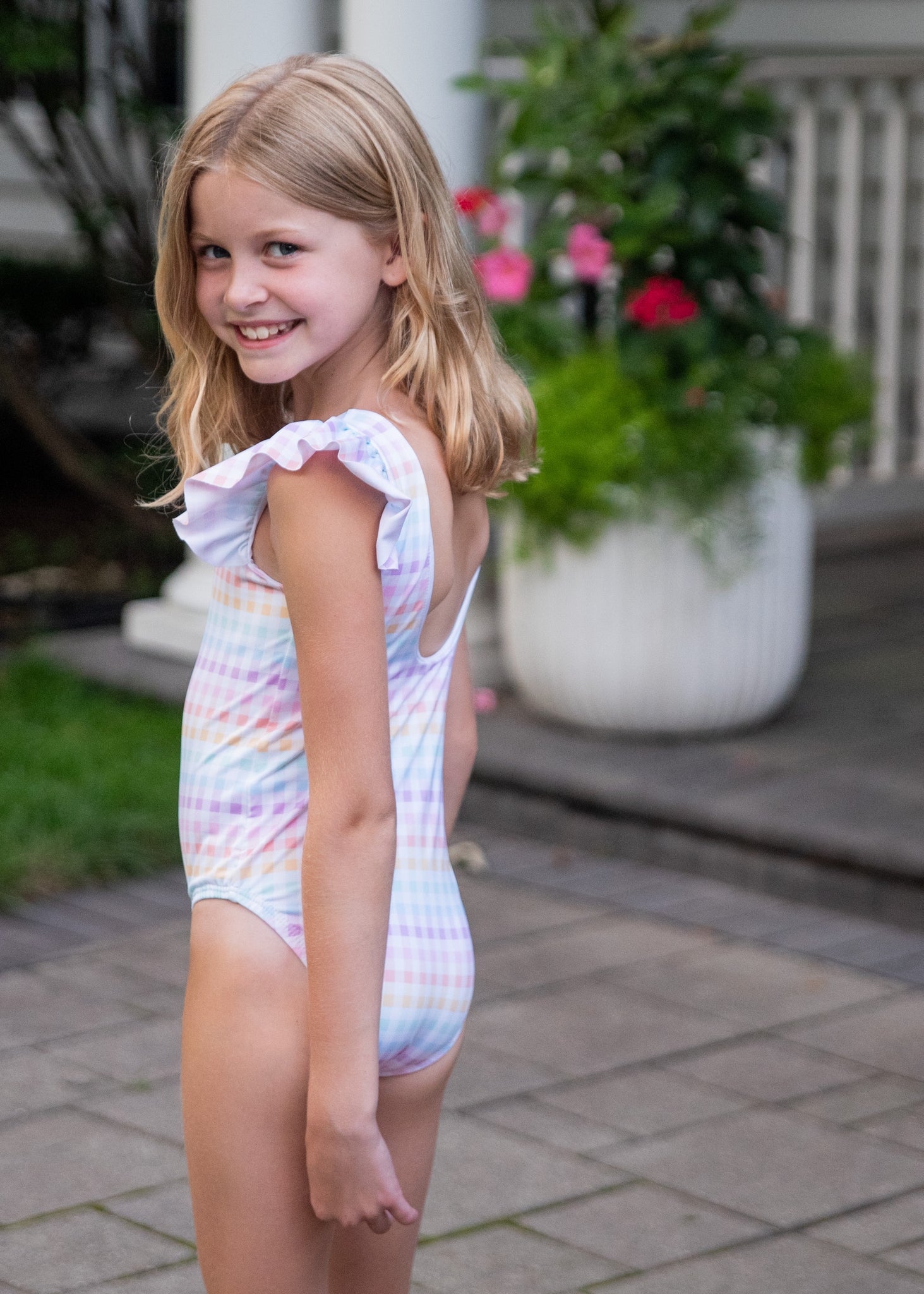 James & Lottie One Piece Pastel Check