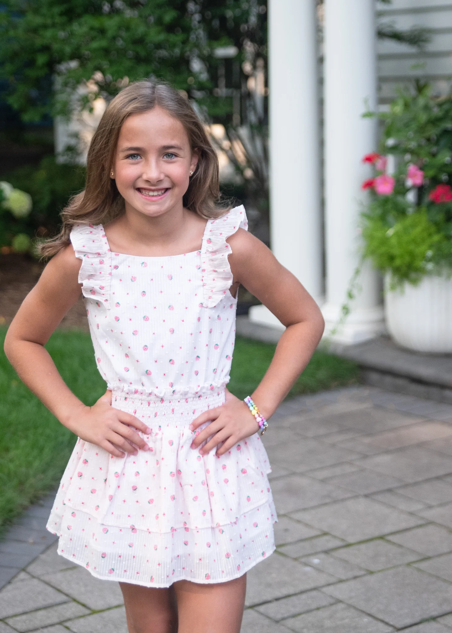Strawberry Swiss Dot Skirt Set (BE)
