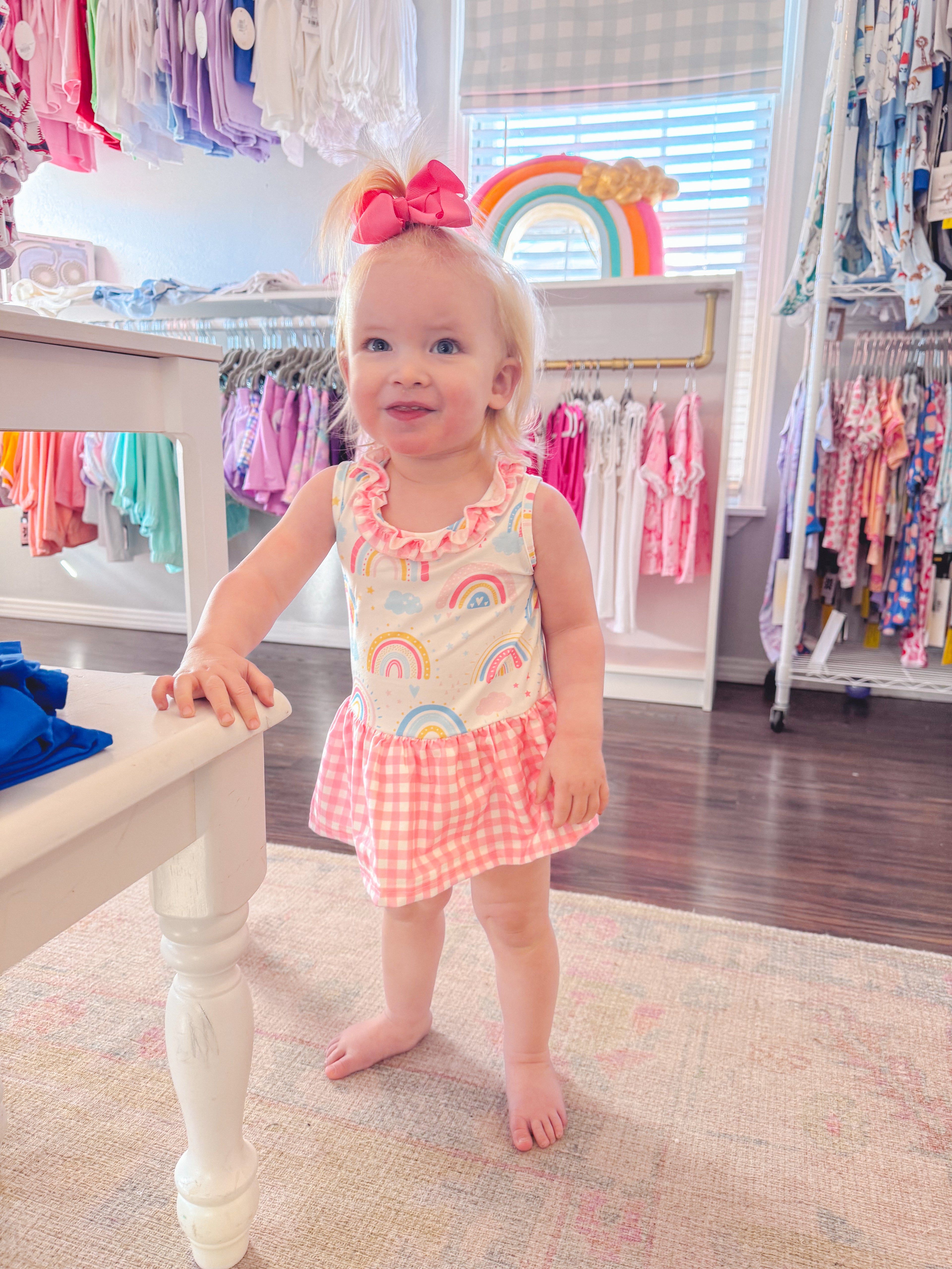 Rainbow & Plaid Onesie