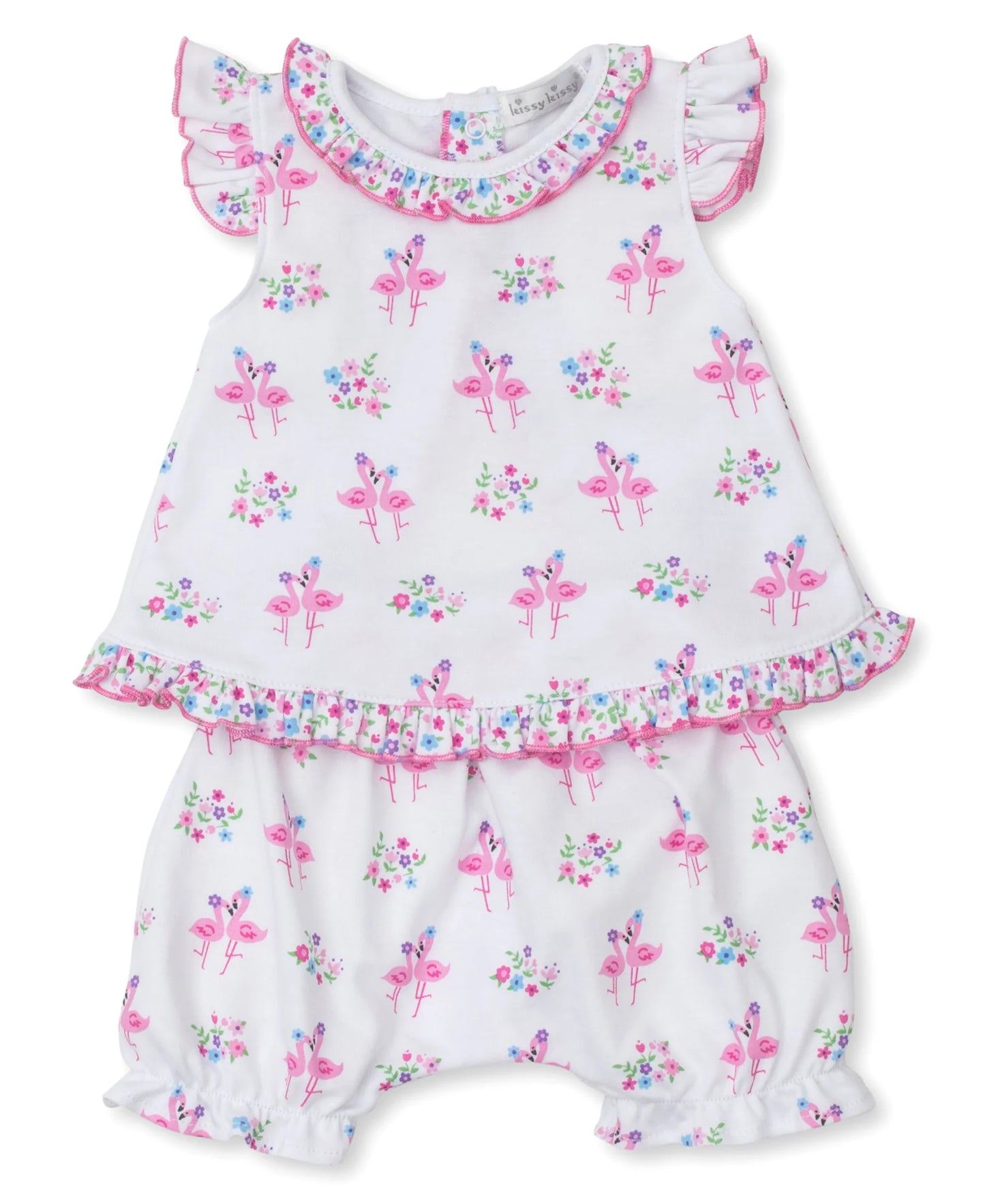 Flamingo Flower Fiesta Sunsuit Set